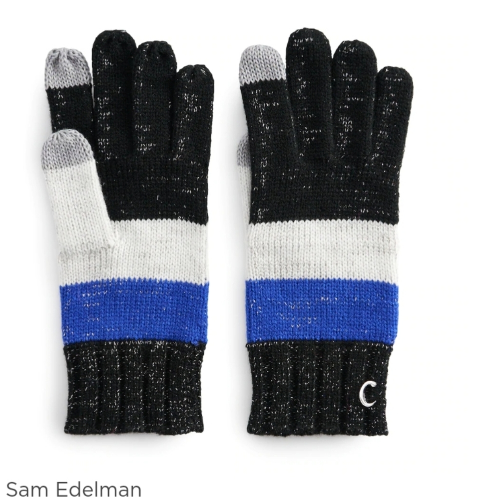 SALE! CIRCUS BY SAM EDELMAN SPARKLE STRIPE GLOVES